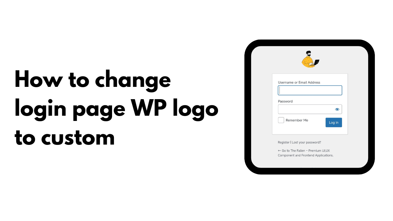 How to change wordpress login page logo with code